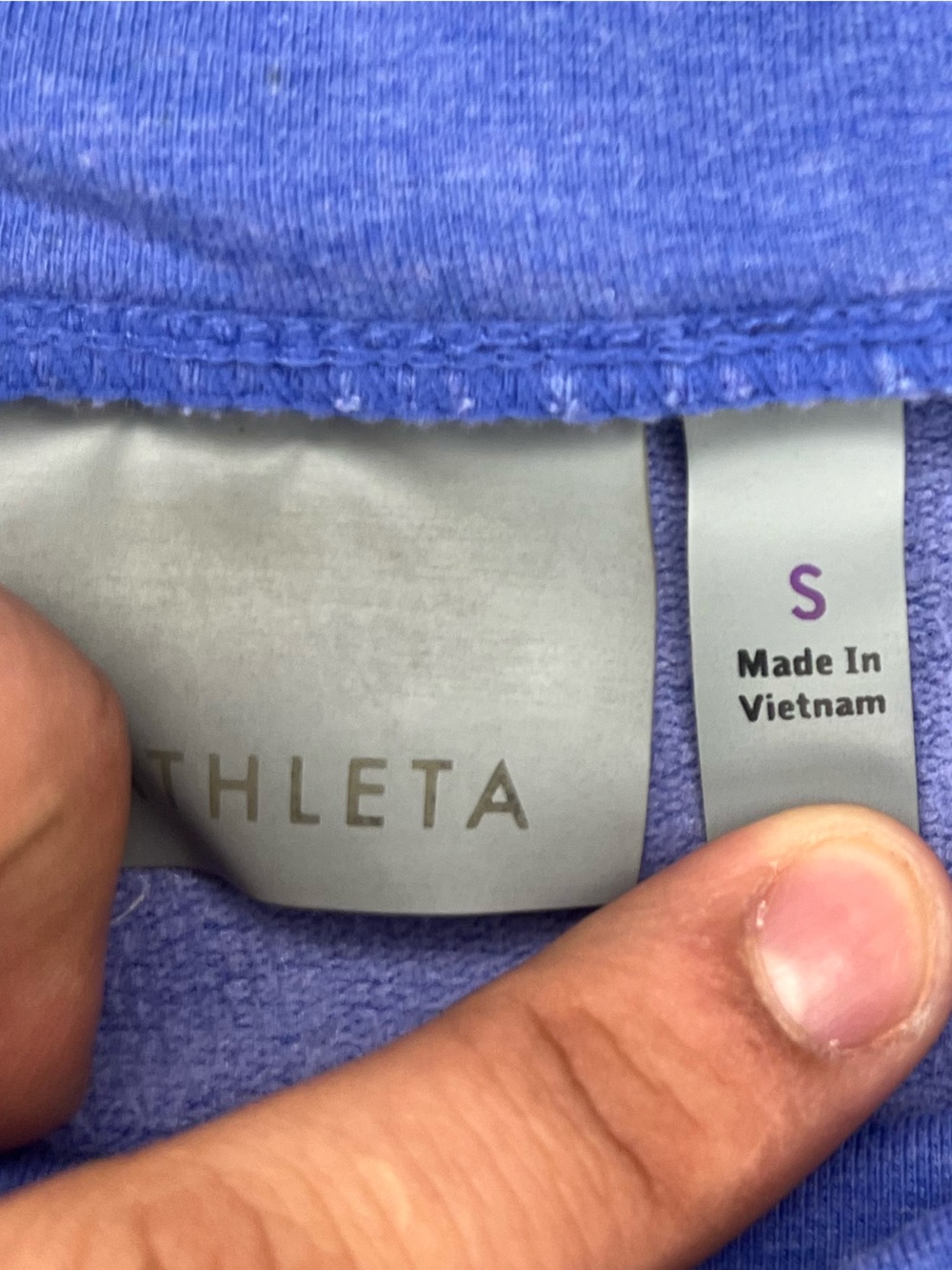 Athleta Blue Hooded Pullover Size Small - Picture 3 of 6
